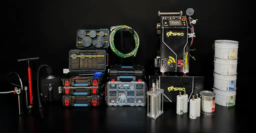 FX5PRO COMPAQ SYSTEM – Open Pipe Lining Machine for Trenchless Pipe Rehabilitation up to 300 mm (12”)